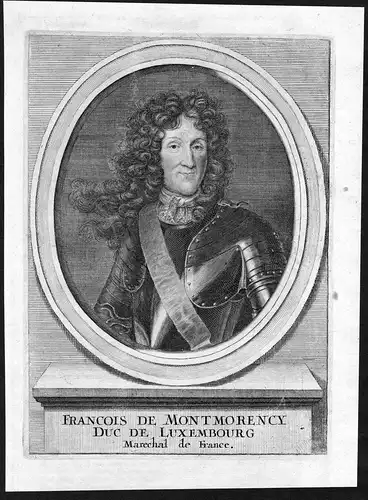 Francois de Montmorency - Francois-Henri de Montmorency-Luxembourg (1628-1695) Portrait Kupferstich