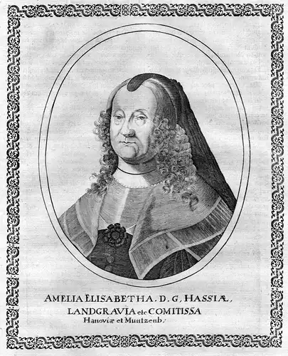 Amelia Elisabetha Amalie Elisabeth von HanauMünzenberg Portrait