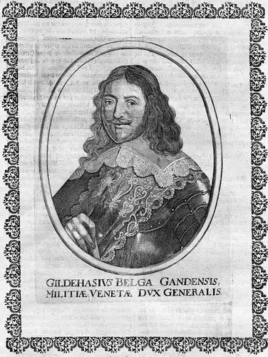 Gildehasius Belga Gandensis - Guldehasius Gilles De Haes Ghent Portrait Kupferstich