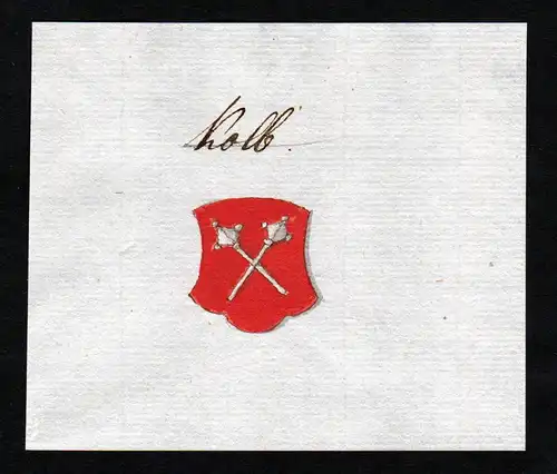 Kolb - Kolb Handschrift Manuskript Wappen manuscript coat of arms