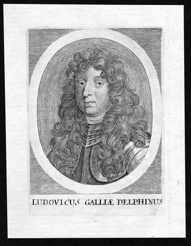 Ludovicus Galliae Delphinus - Louis de Bourbon, dauphin de Viennois (1661-1711) Dauphin gravure Portrait
