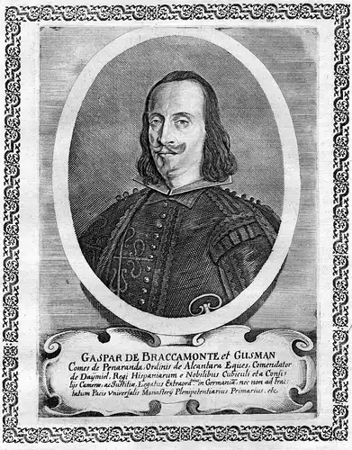 Gaspar de Braccamonte et Gusman - Gaspar de Bracamonte Guzman Portrait Espana Kupferstich