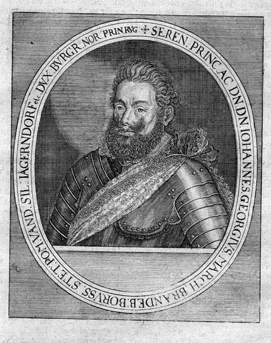 Iohannes Georgius March - Johann Georg Brandenburg Kurfürst Portrait Kupferstich