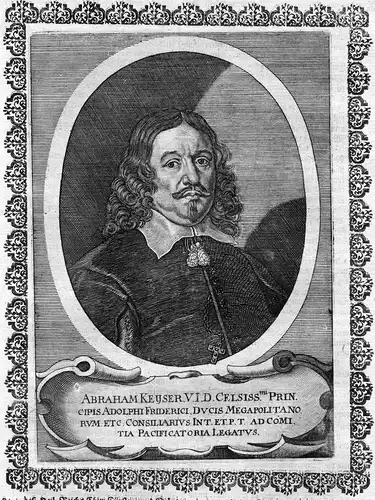 Abraham Keyser - Abraham Keyser Hildesheim Jurist Portrait Kupferstich