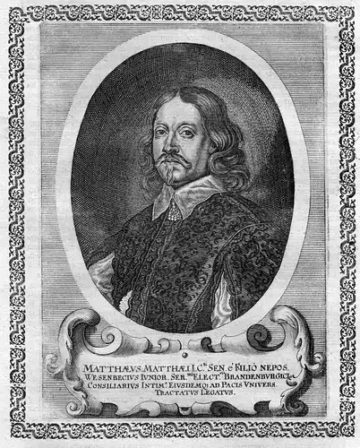 Matthaeus Matthaei - Matthias Wesenbeck Nürnberg Jurist Portrait Kupferstich
