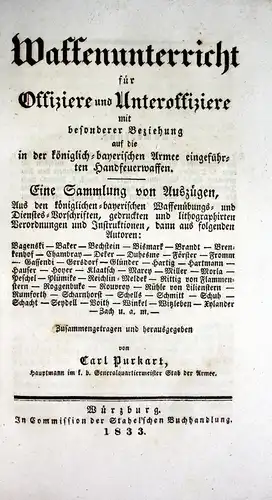 Waffenunterricht Waffen Hundfeuerwaffen Offiziere Offizier Würzburg