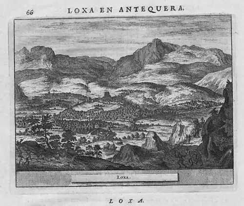 Loxa - Loja Granada grabado Espana