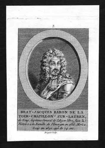 Beat-Jacques Baron de la Tour-Chatillon  - Beat Tour-Chatillon Baron von  (1616 - 1690) Luzern Zug Militär Sc