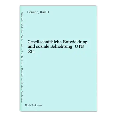 Gesellschaftlilche Entwicklung und soziale Schichtung; UTB 624