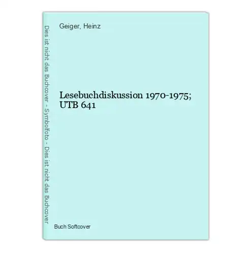 Lesebuchdiskussion 1970-1975; UTB 641