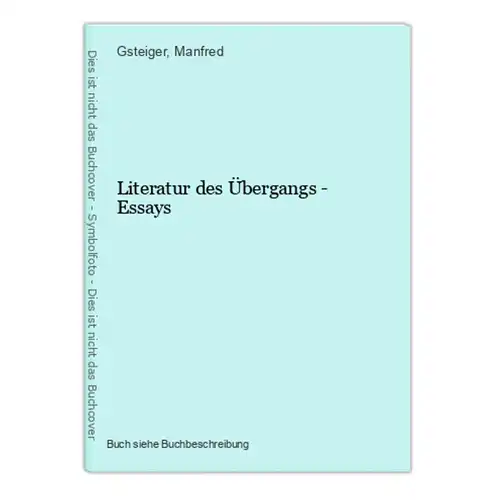 Literatur des Übergangs - Essays