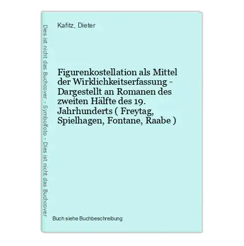 Figurenkostellation als Mittel der Wirklichkeitserfassung - Dargestellt an Romanen des zweiten Hälfte des 19.