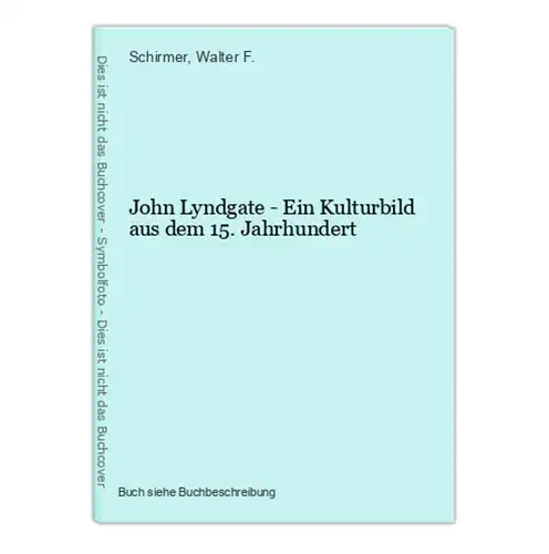 John Lyndgate - Ein Kulturbild aus dem 15. Jahrhundert