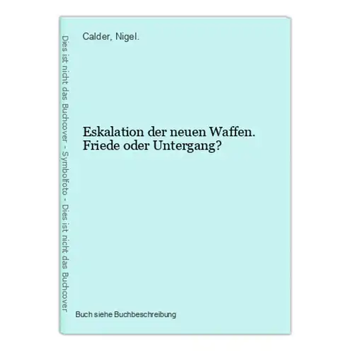 Eskalation der neuen Waffen. Friede oder Untergang?