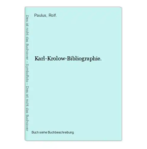 Karl-Krolow-Bibliographie.