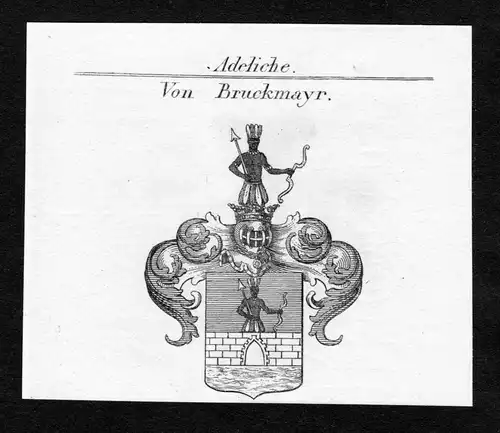 Von Bruckmayr - Bruckmayr Wappen Adel coat of arms Kupferstich  heraldry Heraldik