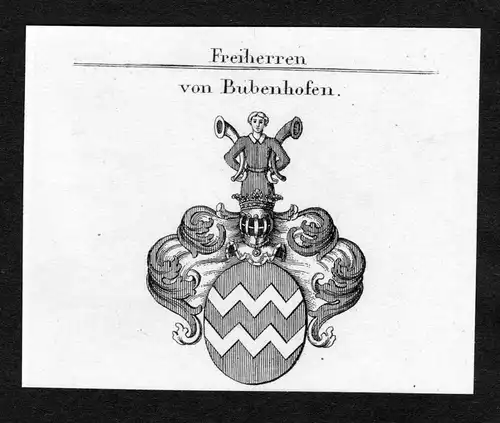 Von Bubenhofen - Bubenhofen Wappen Adel coat of arms Kupferstich  heraldry Heraldik