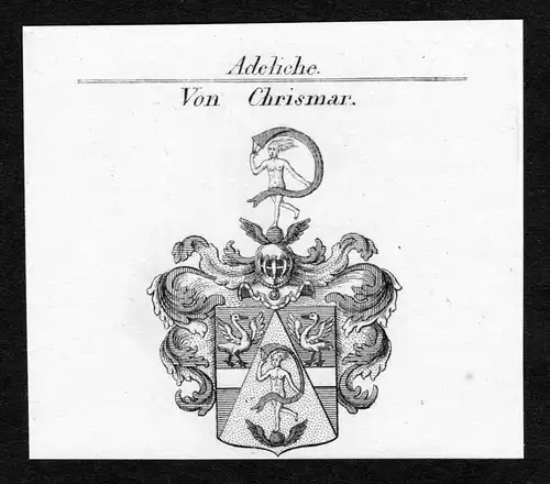 Von Chrismar - Chrismar Wappen Adel coat of arms Kupferstich  heraldry Heraldik