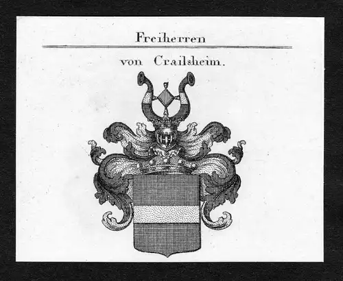 Von Crailsheim - Crailsheim Creilsheim Wappen Adel coat of arms Kupferstich  heraldry Heraldik