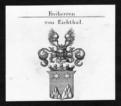 Von Eichthal - Eichthal Wappen Adel coat of arms Kupferstich  heraldry Heraldik