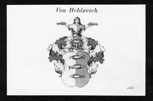 Von Heldreich - Heldreich Wappen Adel coat of arms Kupferstich  heraldry Heraldik