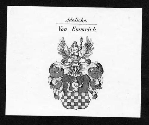 Von Emmrich - Emmrich Wappen Adel coat of arms Kupferstich  heraldry Heraldik