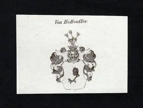 Von Holleuffer - Holleuffer Wappen Adel coat of arms Kupferstich  heraldry Heraldik