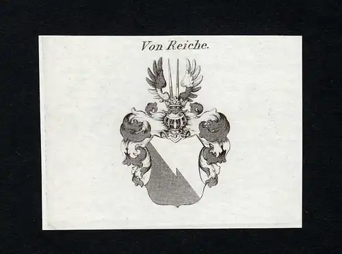 Von Reiche - Reiche Wappen Adel coat of arms Kupferstich  heraldry Heraldik