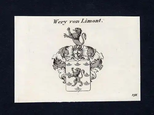 Wery von Limont - Wery von Limont Wappen Adel coat of arms Kupferstich  heraldry Heraldik