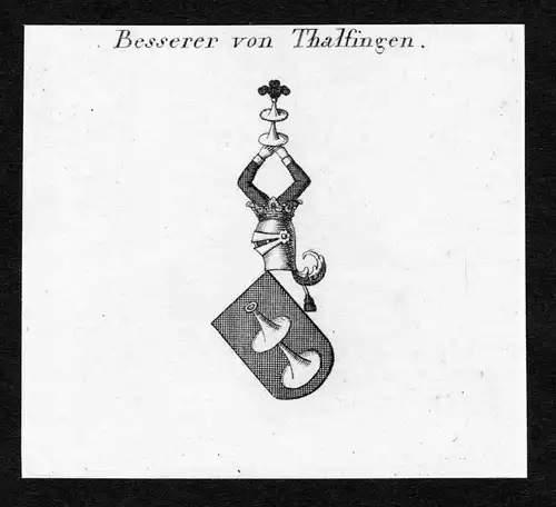 Besserer v. Thalfingen - Besserer von Thalfingen Wappen Adel coat of arms Kupferstich  heraldry Heraldik
