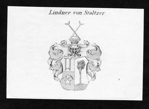 Lindner von Stöltzer - Lindner von Stöltzer Stoeltzer Wappen Adel coat of arms Kupferstich  heraldry Heraldi