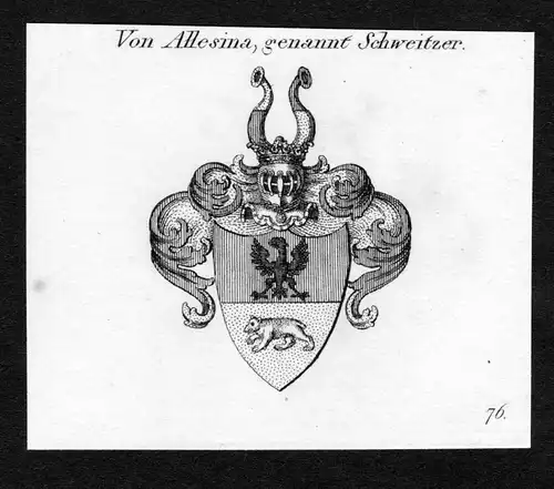 Von Allesina, genannt Schweitzer - Schweitzer-Allesina Allesina genannt Schweitzer Wappen Adel coat of arms Ku