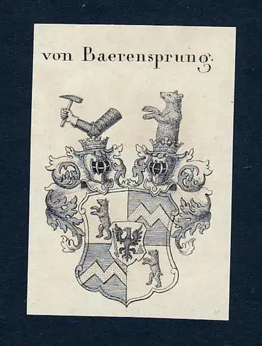 Von Baerensprung - Baerensprung Bärensprung Wappen Adel coat of arms heraldry Heraldik