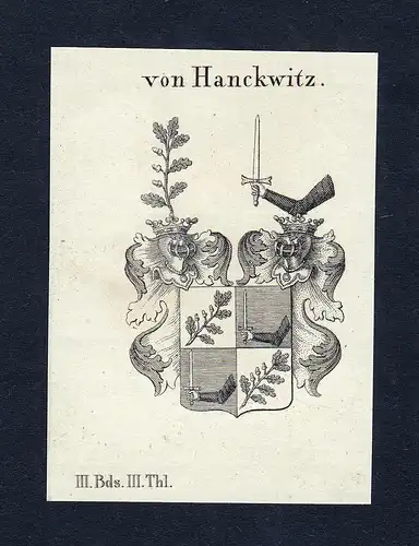 Von Hanckwitz - Hanckwitz Minckwitz Wappen Adel coat of arms heraldry Heraldik