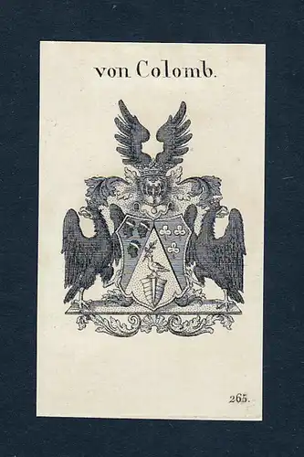 Von Colomb - Cocceji Colomb Coens Wappen Adel coat of arms heraldry Heraldik