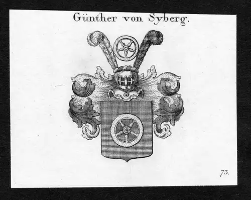 Günther von Syberg - Günther Guenther von Syberg Wappen Adel coat of arms Kupferstich  heraldry Heraldik