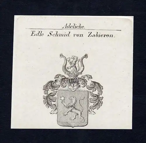 Edle Schmid von Zabieron - Schmid Zabieron Holzhammer Wappen Adel coat of arms heraldry Heraldik