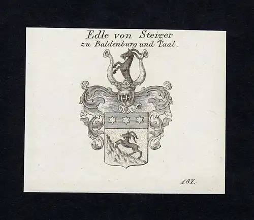 Edle von Steiger zu Baldenburg und Taal - Steiger Baldenburg Taal Wappen Adel coat of arms heraldry Heraldik