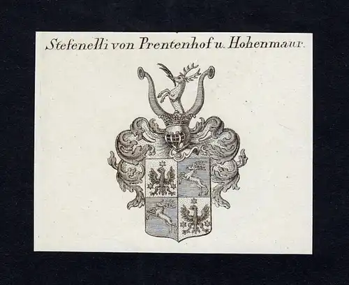 Stefenelli von Prentenhof und Hohenmaur - Stefenelli Prentenhof Hohenmaur Wappen Adel coat of arms heraldry He