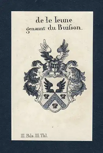 de le leune genannt du Buisson - Buisson Bullot Wappen Adel coat of arms heraldry Heraldik