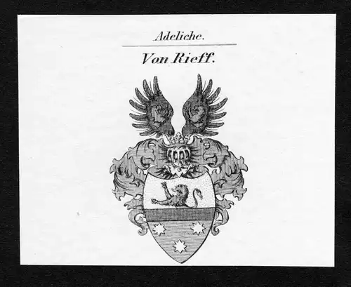 Von Rieff - Rieff Wappen Adel coat of arms Kupferstich  heraldry Heraldik