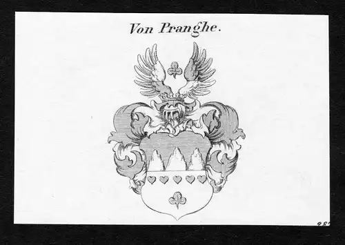 Von Pranghe - Pranghe Wappen Adel coat of arms Kupferstich  heraldry Heraldik