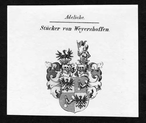 Stücker von Weyershoffen - Stücker von Weyershoffen Stuecker von Weyershoffen Wappen Adel coat of arms Kupfe