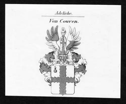 Von Couven - Couven Wappen Adel coat of arms Kupferstich  heraldry Heraldik