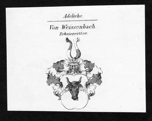 Von Weissenbach - Weißenbach Weissenbach Wizzenbach Weißbach Weyssenbach Wappen Adel coat of arms Kupferstic