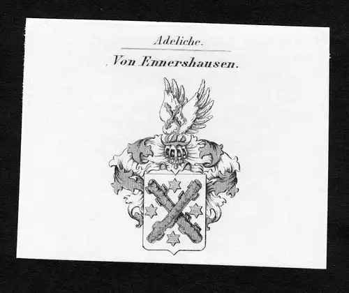 Von Ennershausen - Ennershausen Wappen Adel coat of arms Kupferstich  heraldry Heraldik
