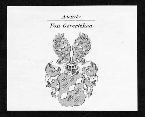 Von Gevertzhan - Gevertzhan Wappen Adel coat of arms Kupferstich  heraldry Heraldik