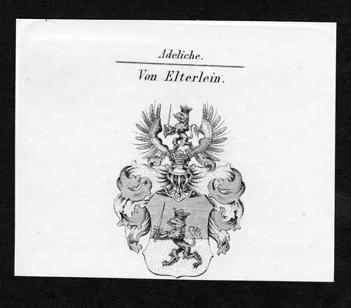 Von Elterlein - Elterlein Wappen Adel coat of arms Kupferstich  heraldry Heraldik