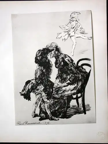 Paul Renouard Avant le Ballet - Ballett Tanz Art Nouveau Jugendstil Lithographie Poster estampe Moderne
