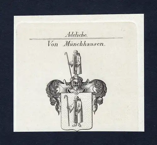 Von Münchhausen - Münchhausen Muenchhausen Wappen Adel coat of arms Kupferstich  heraldry Heraldik